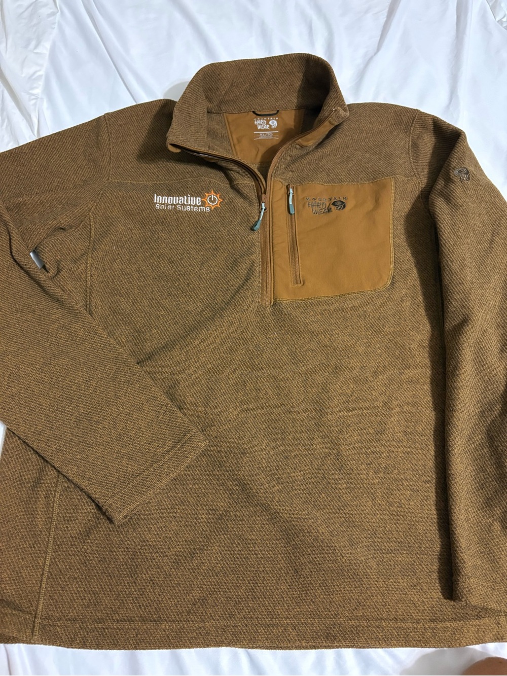 New size XL Mountain Hardwear Men's Brown Quarter-Zip Pullover